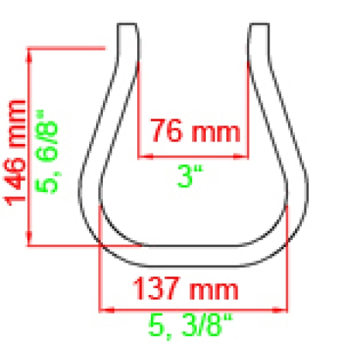 Stirrup Buckaroo - Stainlees Steel - Bell Form